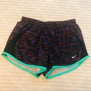 Nike Dri-Fit Purple Black Camo Print Running Shorts Size Small